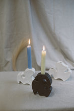 Load image into Gallery viewer, Black abstract candle holder/vases