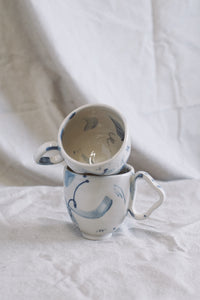 Pinched mug - blue