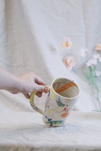 Load image into Gallery viewer, Painted large mug - the cottage garden collection