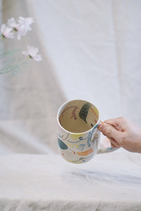 Painted large mug - the cottage garden collection
