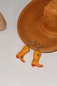 Cowboy boots earrings