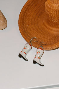 Cowboy boots earrings