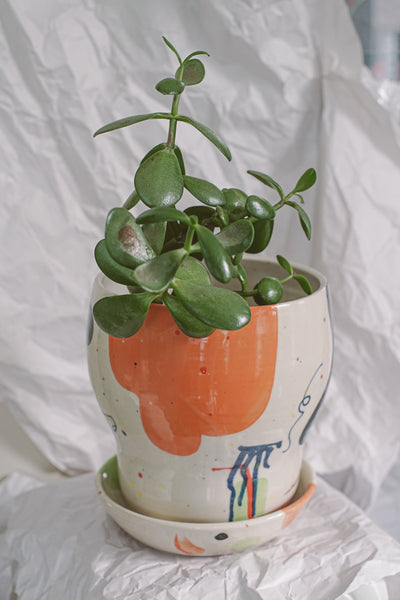 Large Painted Planter