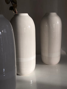 White pill vase