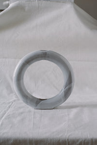 Ring Vase - drippy white glaze