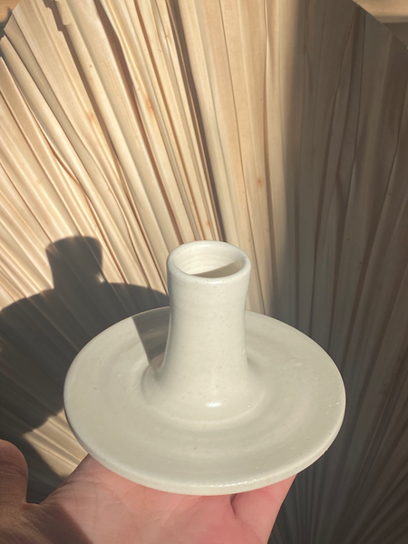 Candle Holder - Satin Off-white