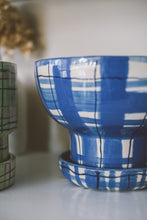 Load image into Gallery viewer, Blue Plaid Planter