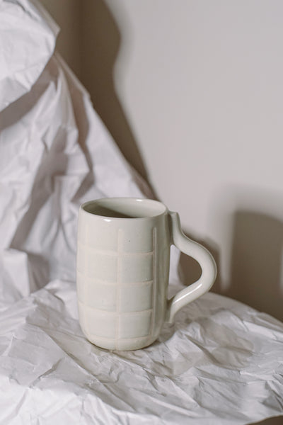 Pale Green Checkered Mug