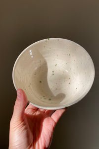 Speckled splashed bowl